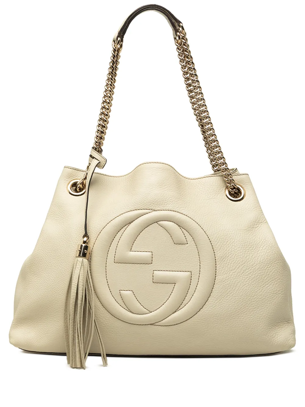 Gucci Pre-Owned 2000-2015 Medium Calfskin Soho Chain tote bag - Bianco