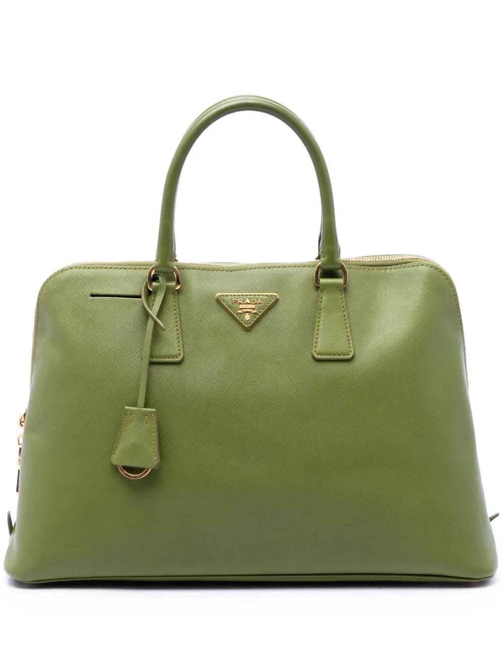 Prada Pre-Owned 2010-2026 Large Saffiano Lux Promenade satchel - Verde