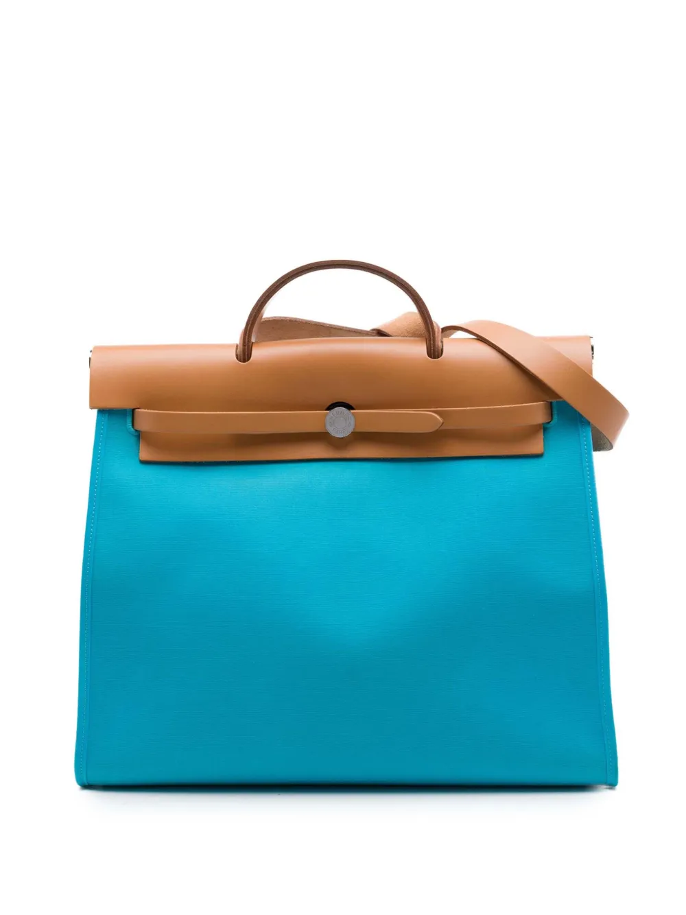 Hermès Pre-Owned 2012 Toile Verso Herbag Zip 39 satchel - Blu