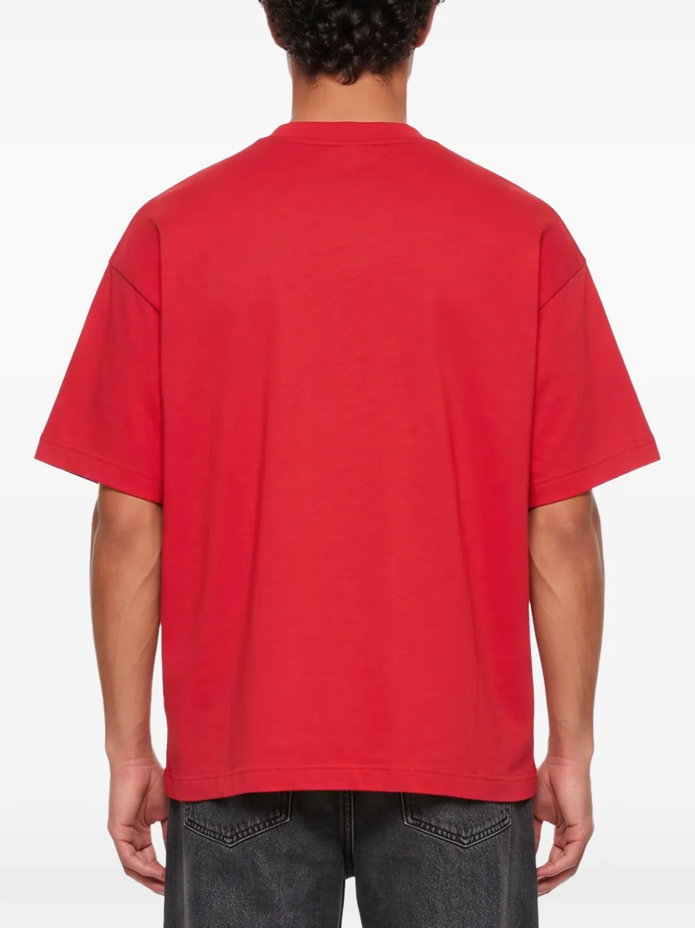 Casablanca reflective logo-patch T-shirt Rood