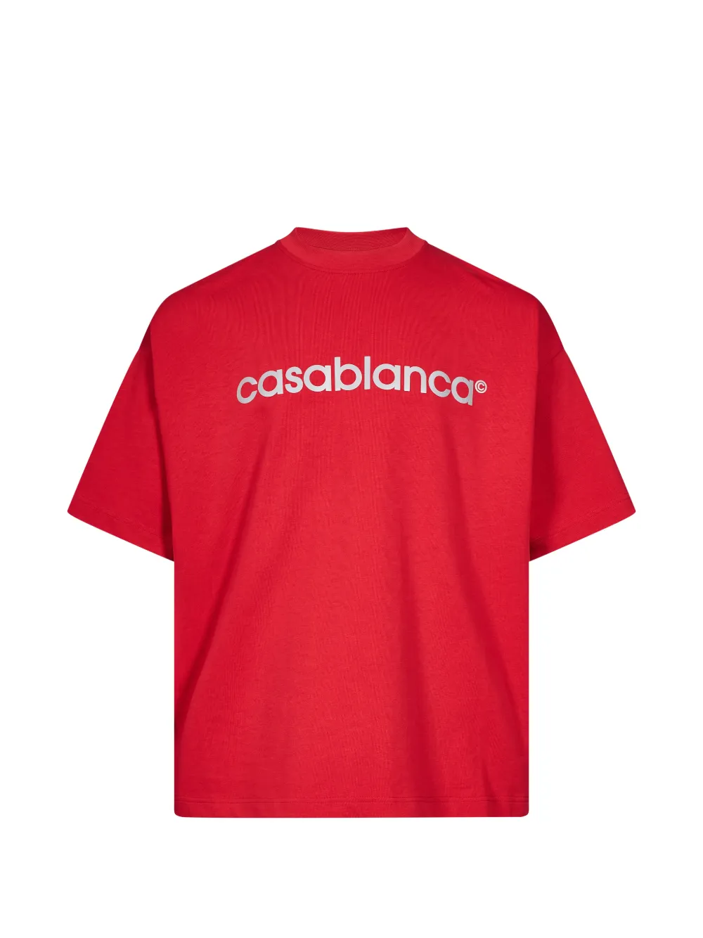 Casablanca reflective logo-patch T-shirt - Rot