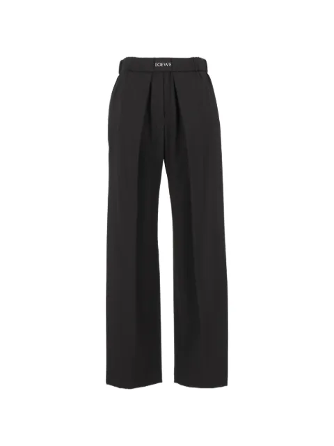 LOEWE pantalones rectos con cintura del logo