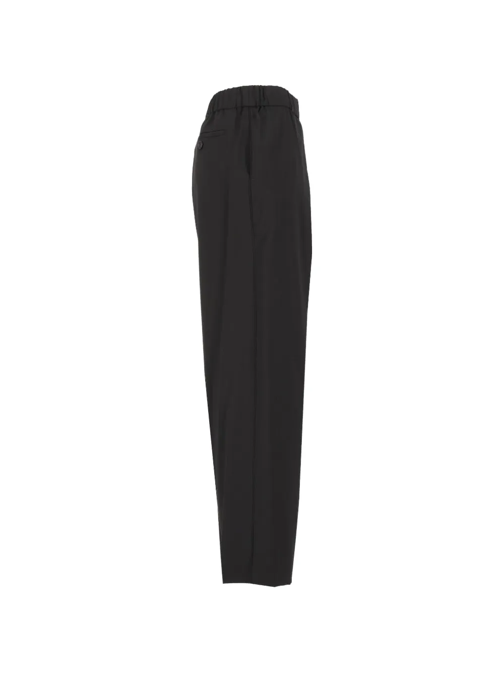 LOEWE Logo-waistband Straight Trousers in Black, view 3