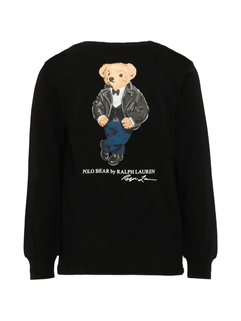 POLO RALPH LAUREN KIDS Polo Bear long-sleeve T-shirt Zwart