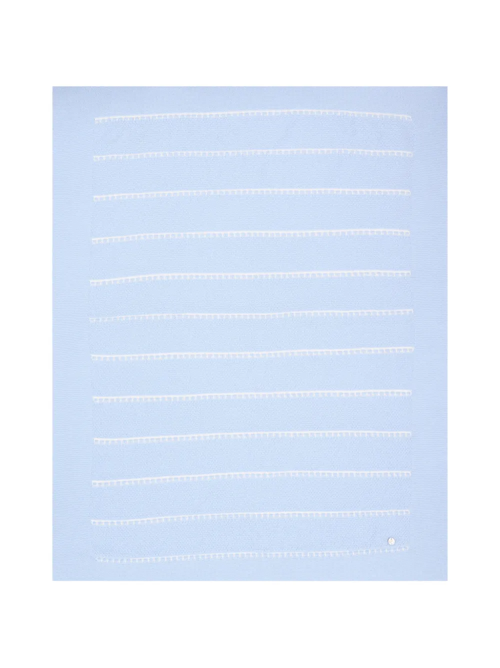 Paz Rodriguez striped wool blanket - Blu
