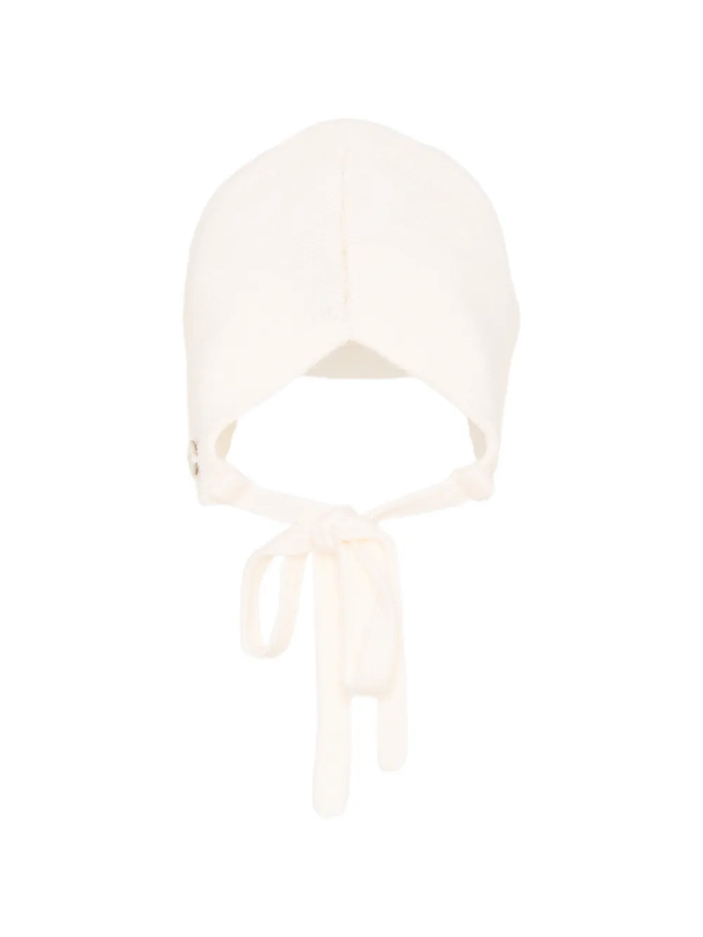 Paz Rodriguez knitted tie-fastening bonnet - Bianco