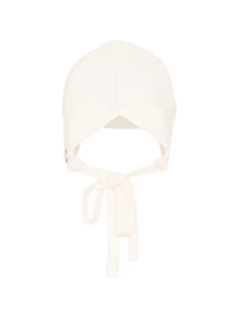Paz Rodriguez knitted tie-fastening bonnet
