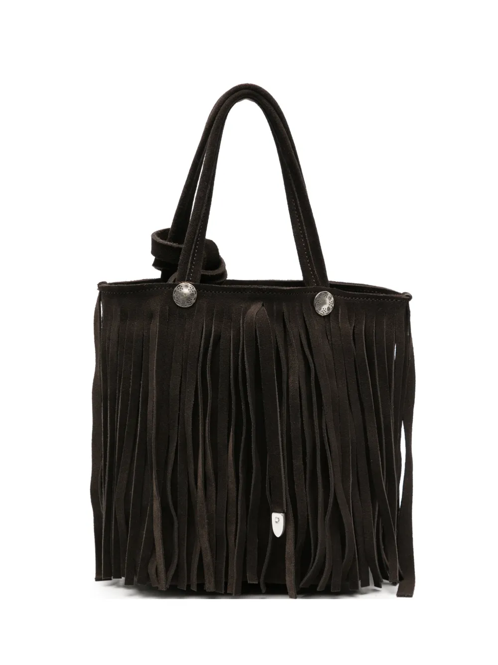 ALBERTO LUTI Frange suede bucket bag