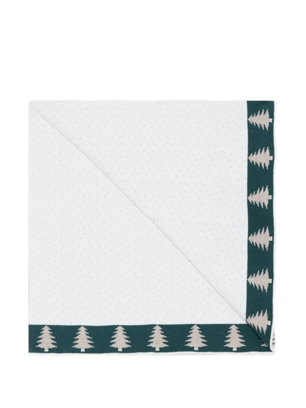 Martin Aranda Gebreide deken met boom-intarsia Beige