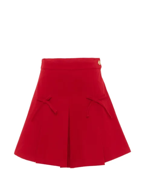 Patachou bow-detail pleated skirt