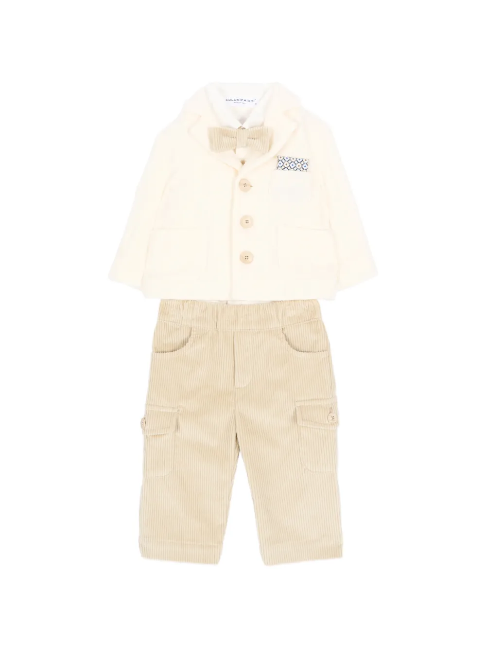 Colorichiari corduroy suit (set of three) - Toni neutri