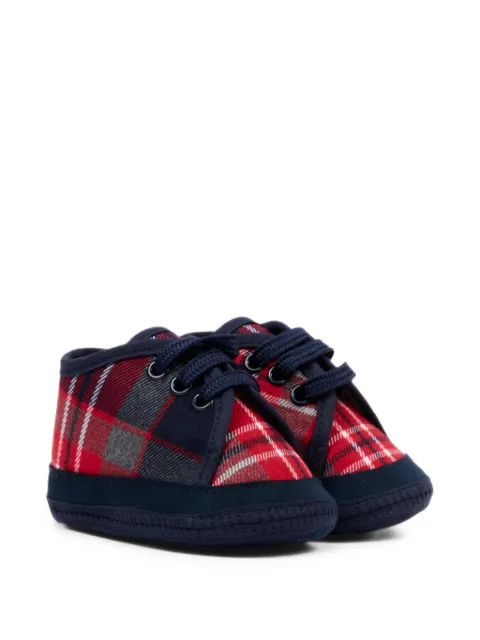 Colorichiari tartan-print pre-walkers