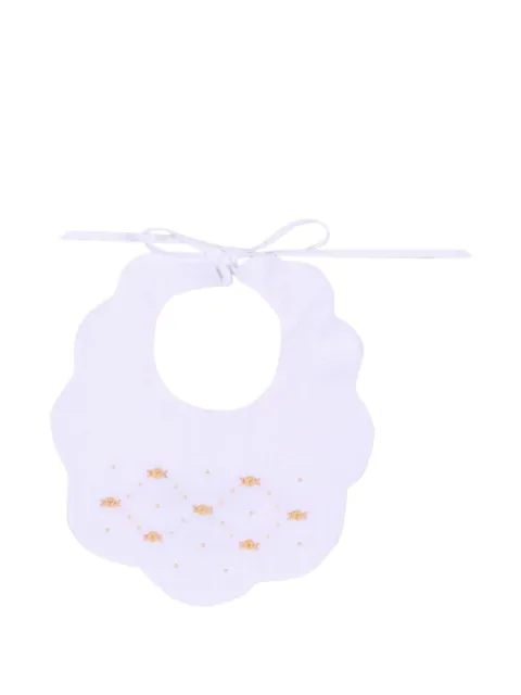 Mariella Ferrari embroidered scalloped-edge bib