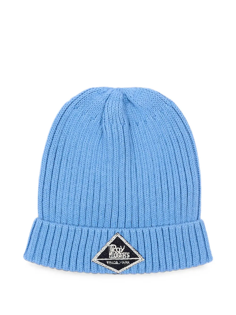 Roy Rogers Kids ribbed logo-patch beanie hat - Blu
