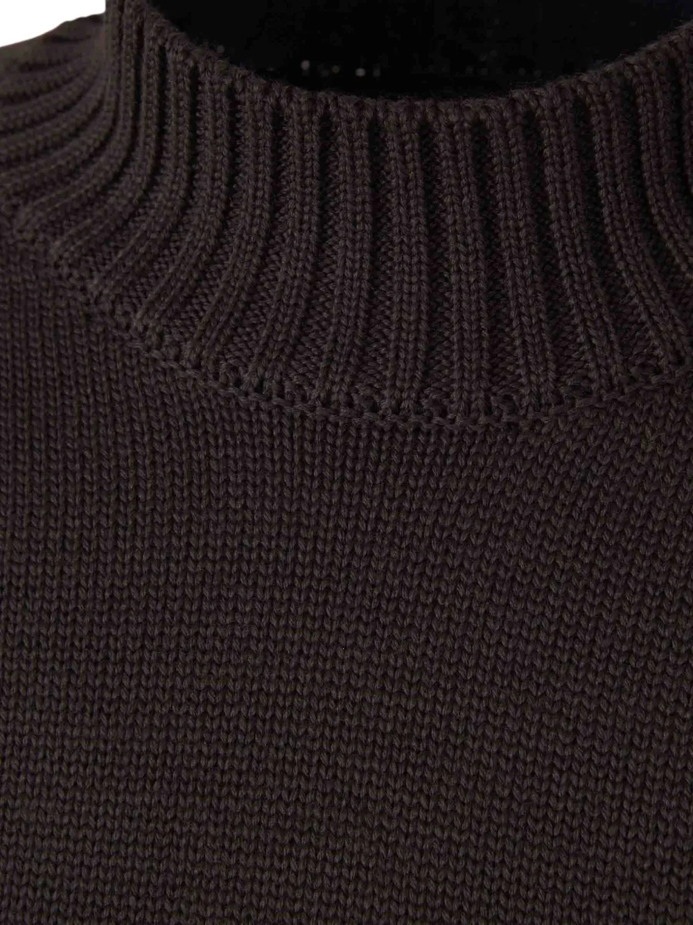 Zanone Trui met ronde hoge hals en raglan mouwen Bruin