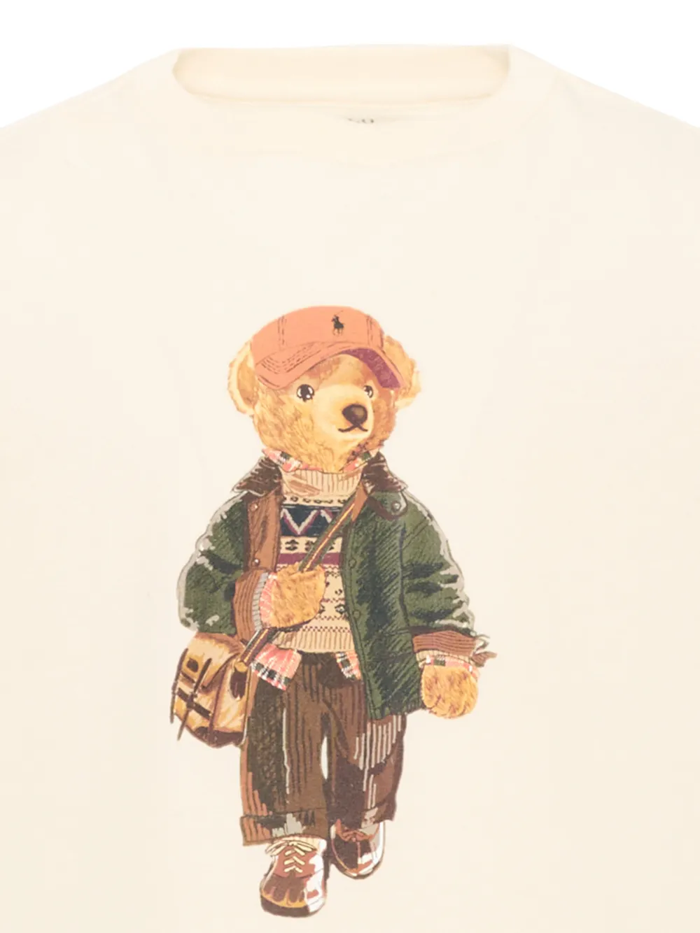 POLO RALPH LAUREN KIDS T-shirt met teddybeerprint Beige
