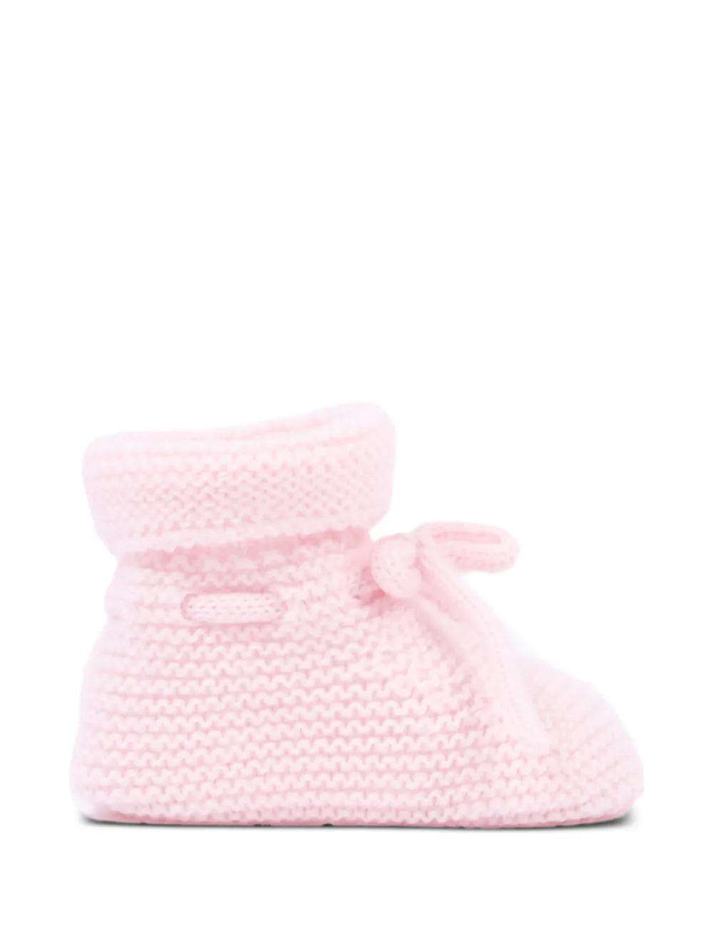 Paz Rodriguez bow-detail knitted slippers - Rosa