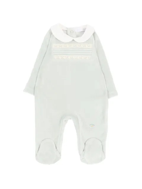 Martin Aranda lace-trim Peter Pan collar babygrow