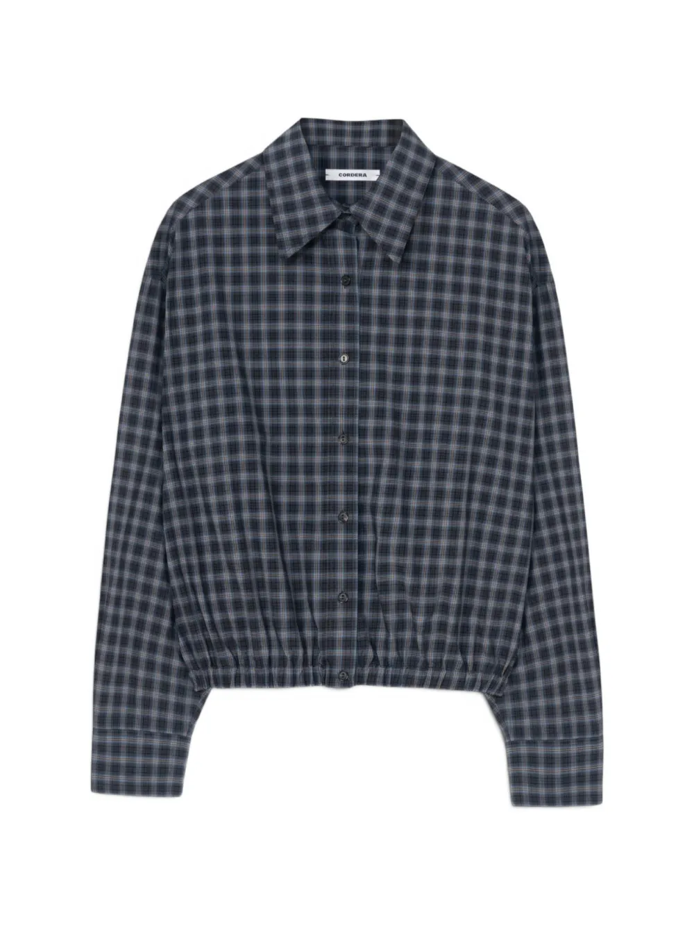 Cordera Checked Elasticated-hem Shirt In Blue