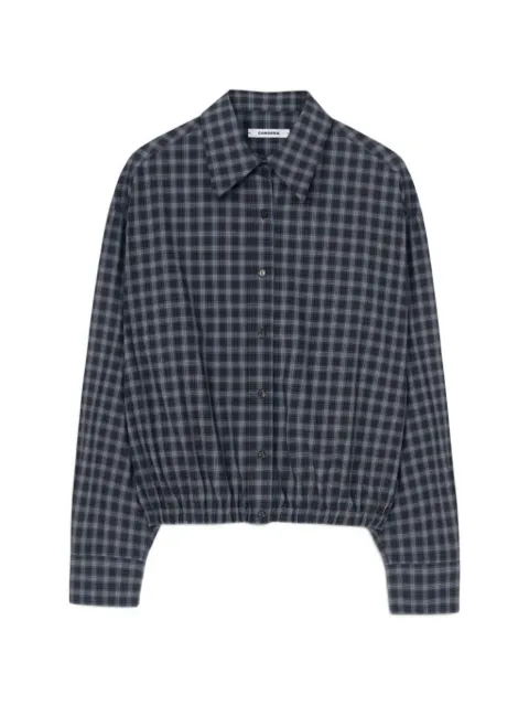 Cordera checked elasticated-hem shirt