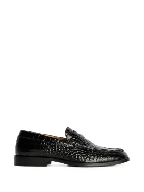 OUR LEGACY Light croc-effect leather loafers