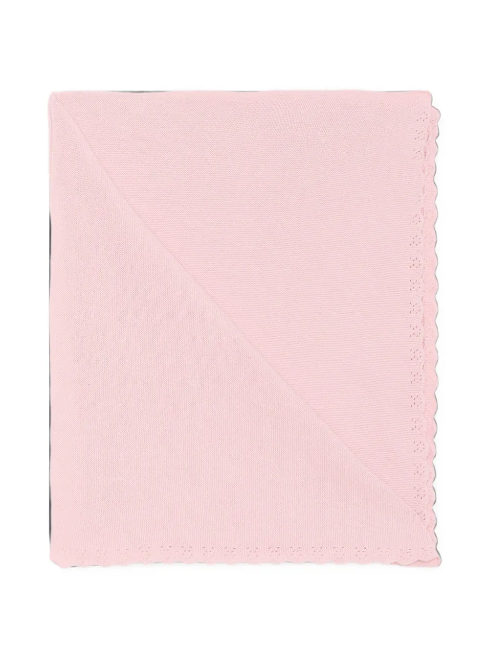 Martin Aranda scalloped-edge knitted blanket - Rosa