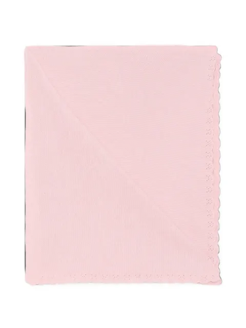 Martin Aranda scalloped-edge knitted blanket