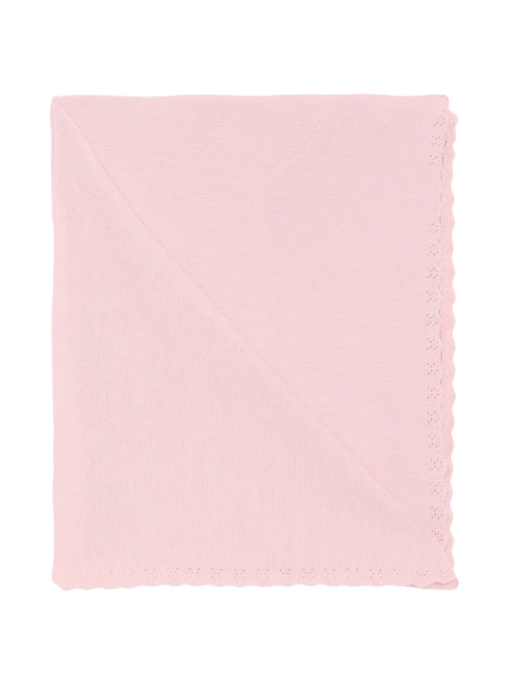 Martin Aranda scalloped-edge knitted blanket - Rosa