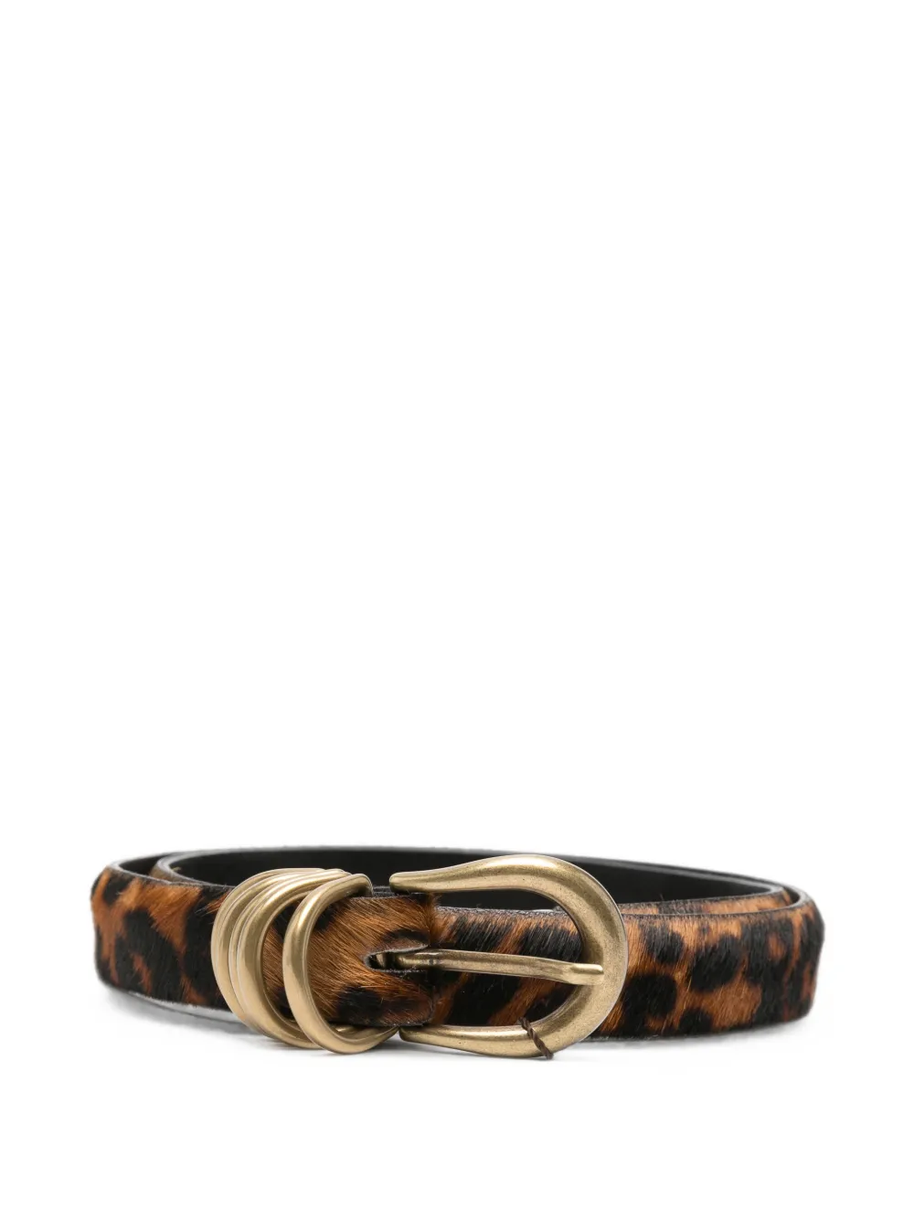 ALBERTO LUTI leopard-print belt - Marrone