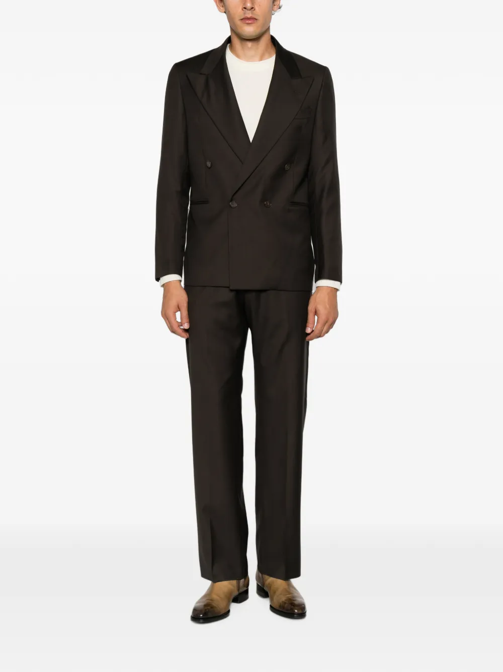 Epoca peak-lapel double-breasted suit