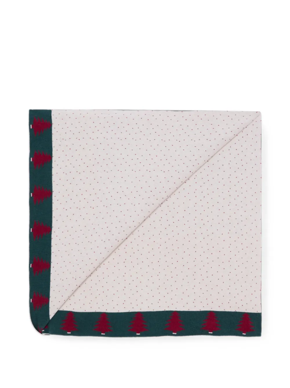 Martin Aranda pine-tree intarsia blanket - Rosso