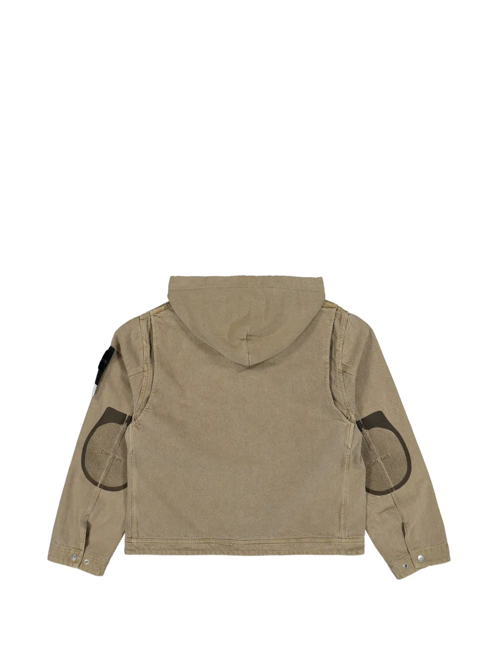 Stone Island Q100045 katoenen gabardine-TC jack met geverfd effect Beige