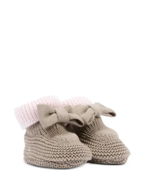 Colorichiari bow-detail knitted slippers