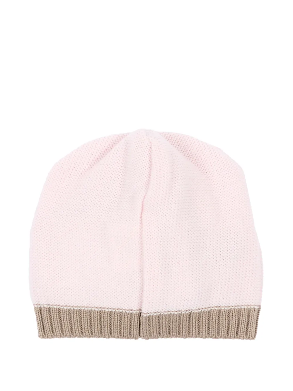 Colorichiari Kabelgebreide muts met strik Roze