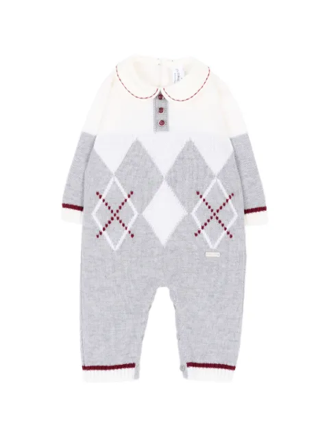 Colorichiari argyle-knit onesie