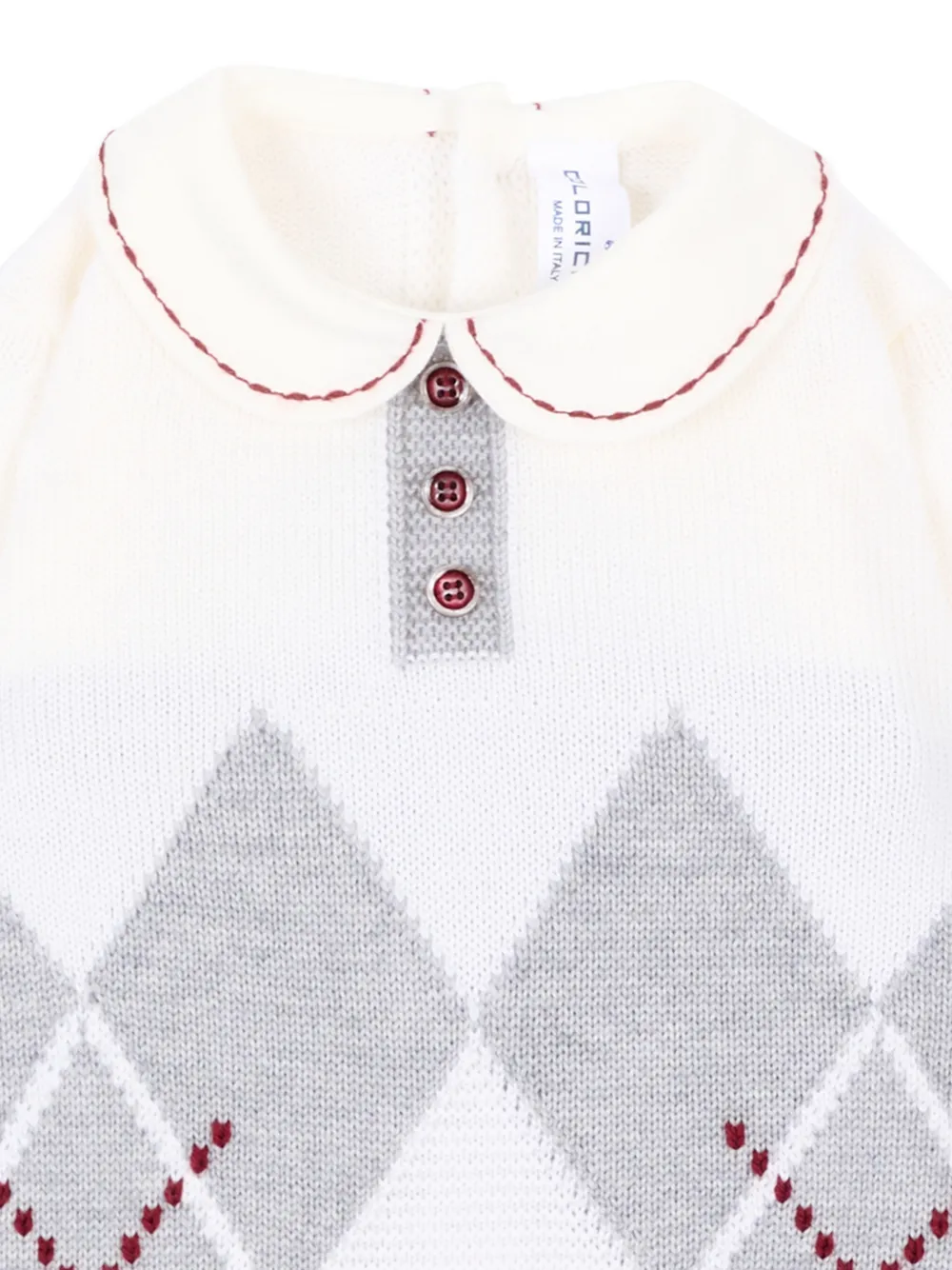 Colorichiari Gebreide romper met argyle-patroon Grijs