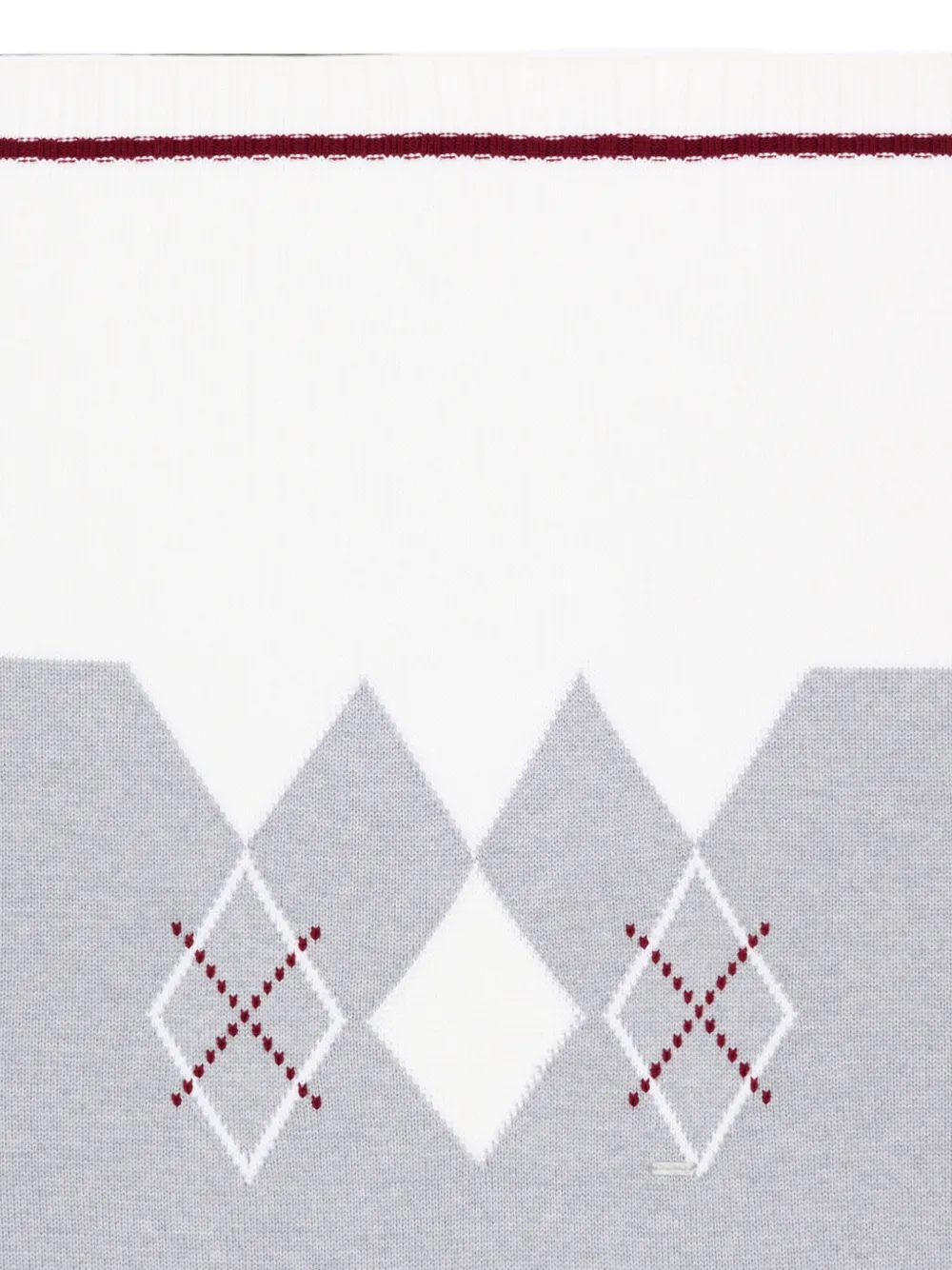 Colorichiari Wollen deken met argyle-patroon Grijs
