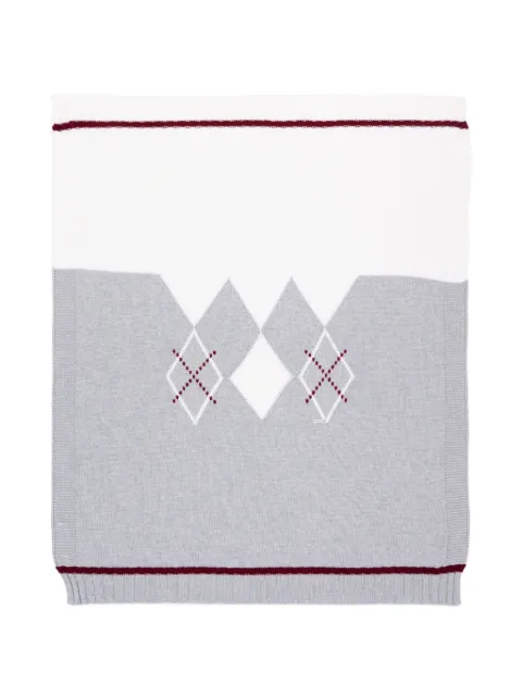 Colorichiari argyle-knit wool blanket