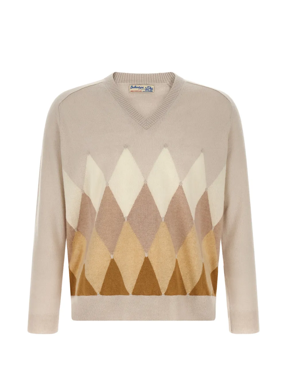 Ballantyne diamond-inlay V-neck sweater · 44