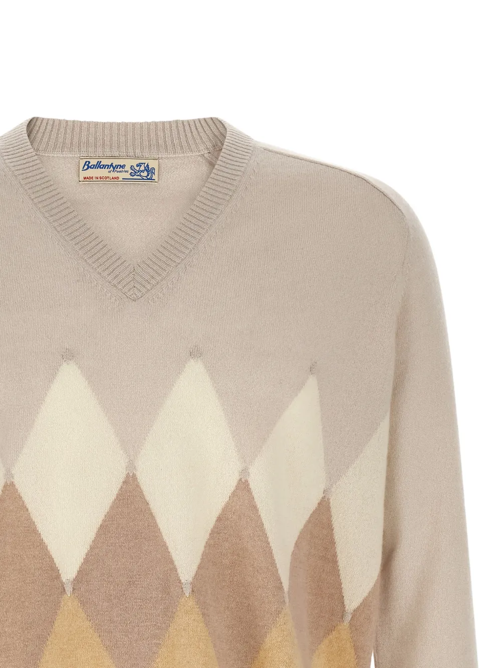 Ballantyne Trui met V-hals Beige