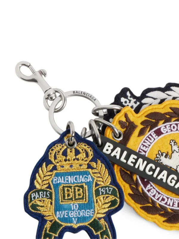 Balenciaga patches-charm Keychain | Blue | FARFETCH