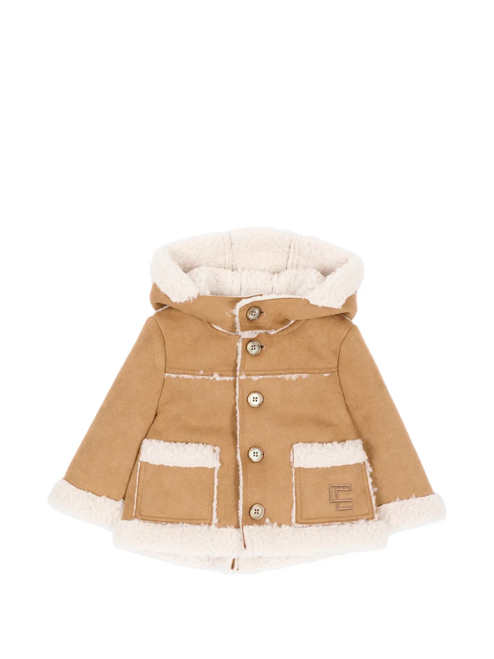 Colorichiari faux-shearling hooded jacket - Toni neutri