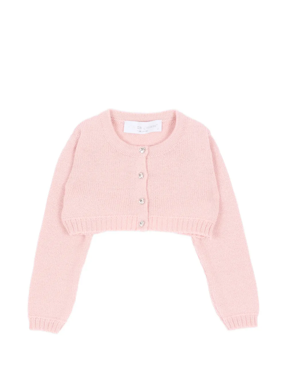Colorichiari crystal-embellished cropped cardigan - Rosa