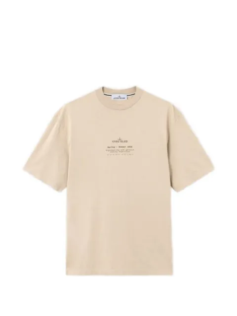 Stone Island logo-print Compass-motif T-shirt