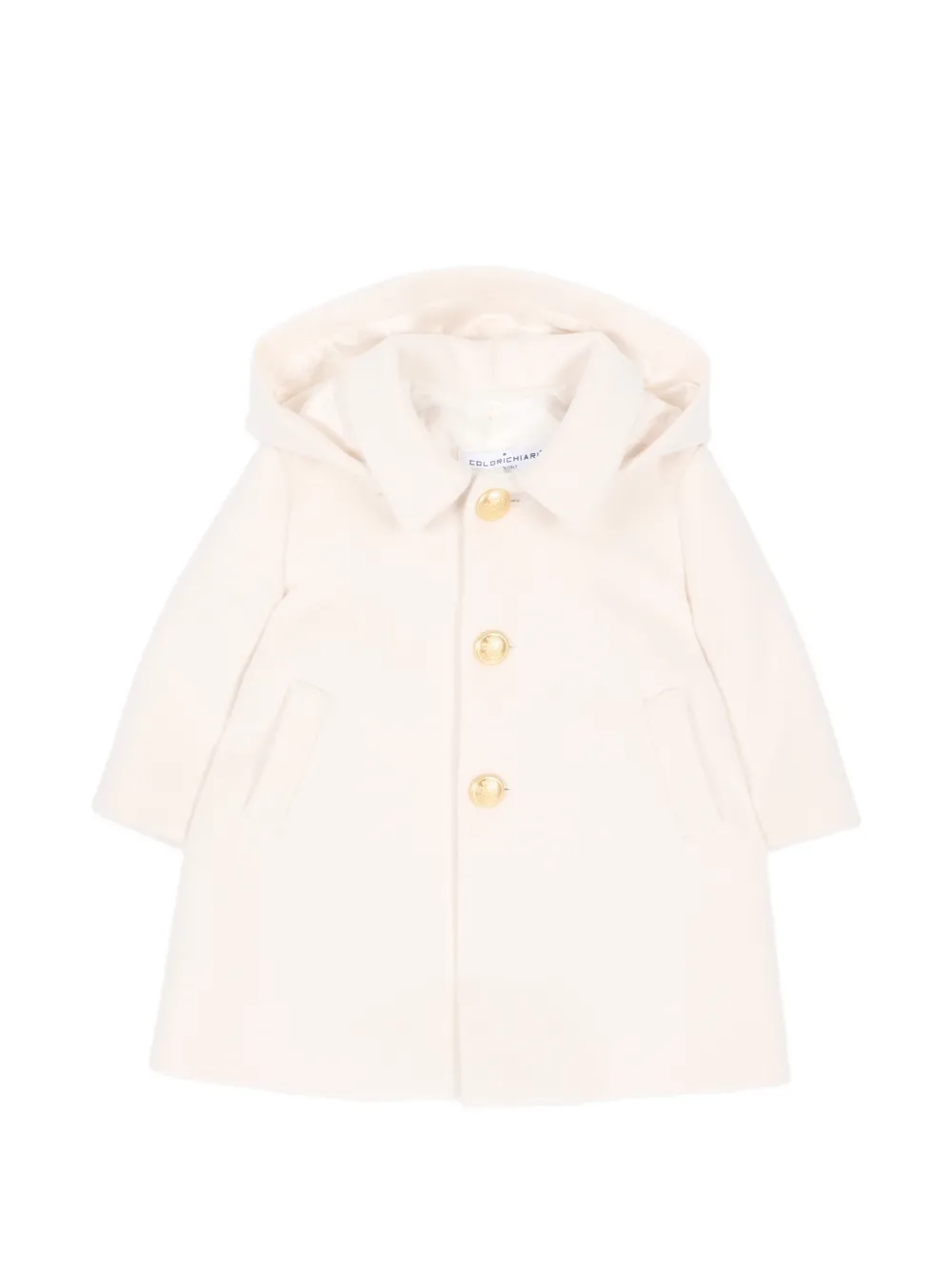 Colorichiari hooded button-up coat - Bianco