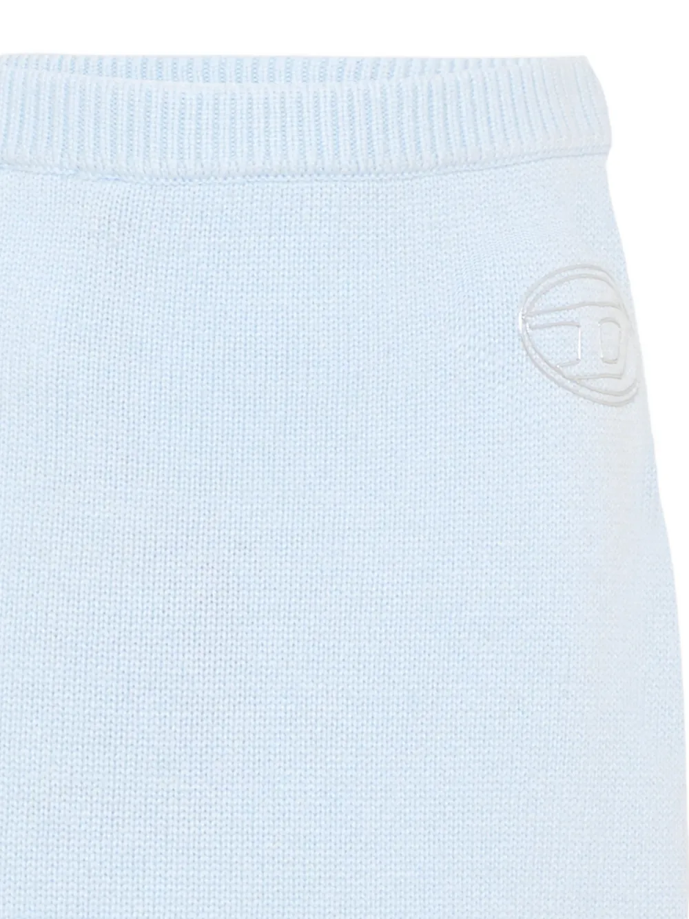 Diesel Kids logo-patch knitted skirt Blauw