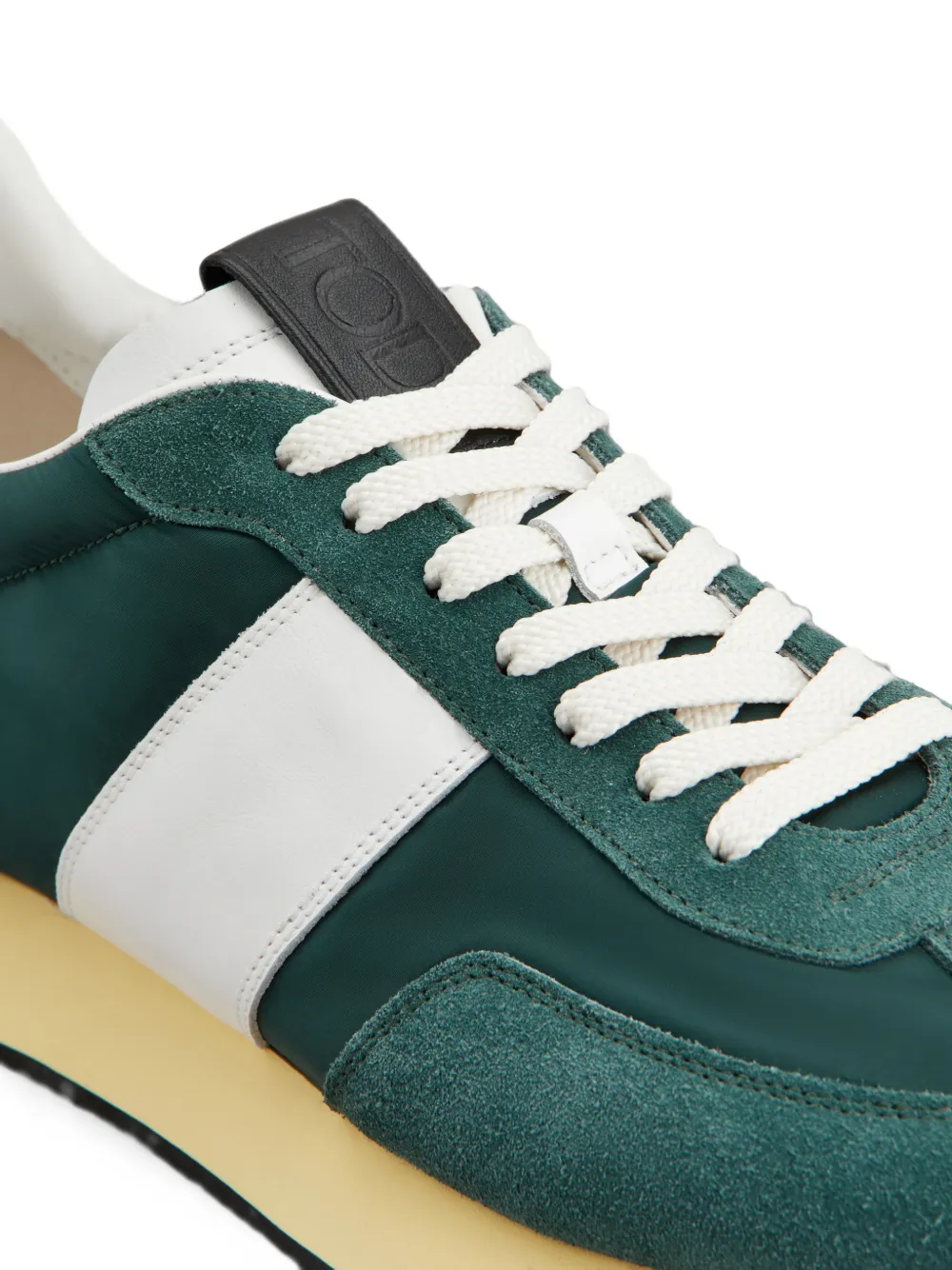 Tod's T Vintage sneakers in suede and technical fabric Groen