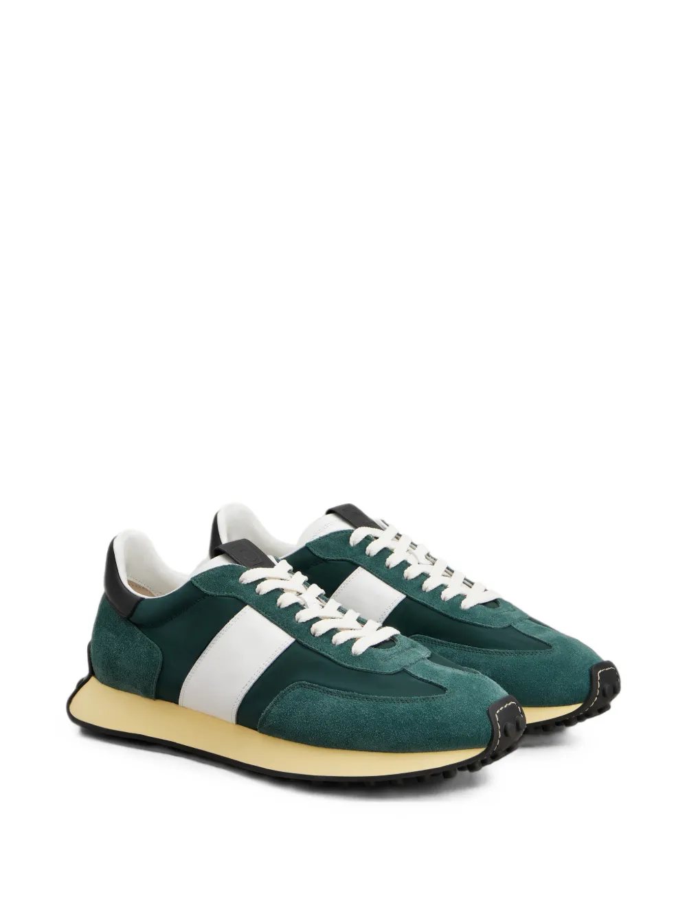 Tod's T Vintage sneakers in suede and technical fabric Groen