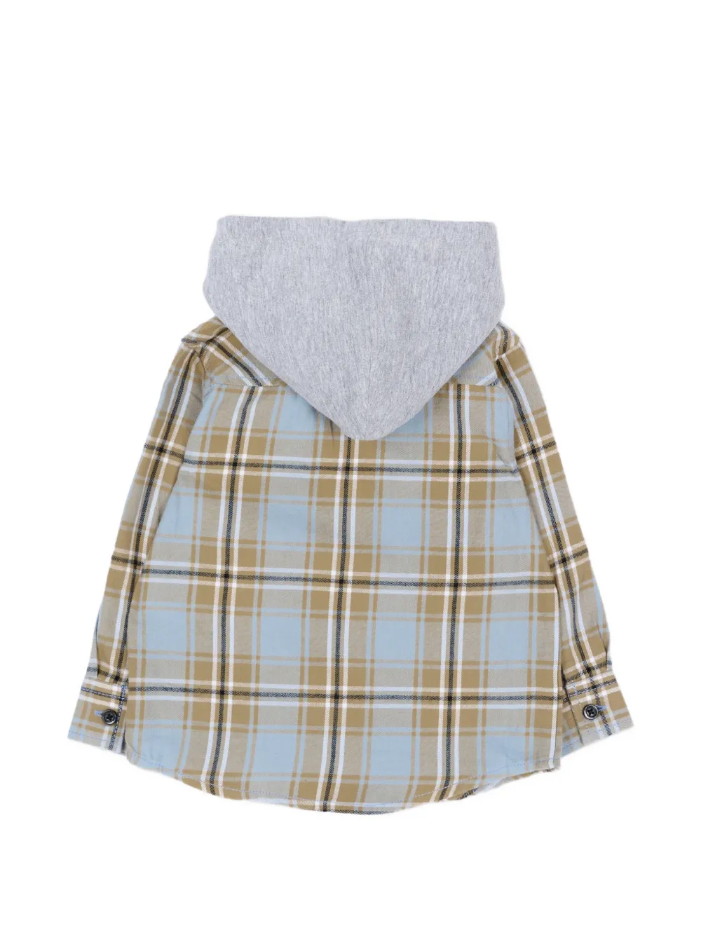 Diesel Kids Geruit shirt met capuchon Bruin