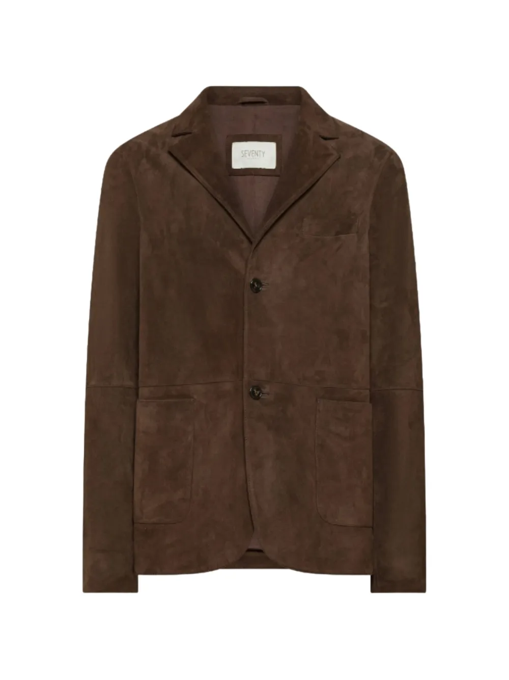 Seventy suede notched-lapel jacket - Marrone